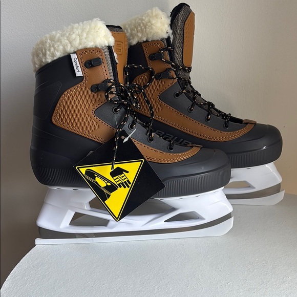 Bauer Black and Brown Ice Skates UNISEX BRAND NEW SIZE 4 US - Picture 3 of 6